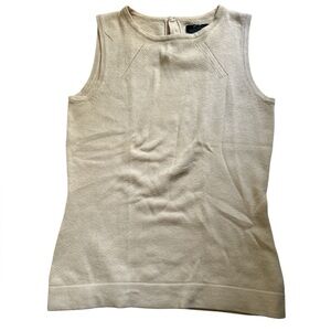 FRENCHI Elegant Cream Sleeveless Top